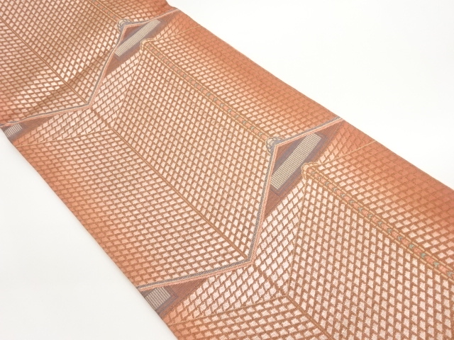 JAPANESE FUKURO OBI / WOVEN GEOMETRIC